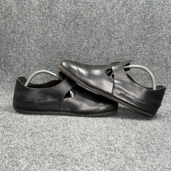 Birkenstock London Clogs Mens Size 11 Black Oiled Leather Slip On Buckle Sandals main image 10